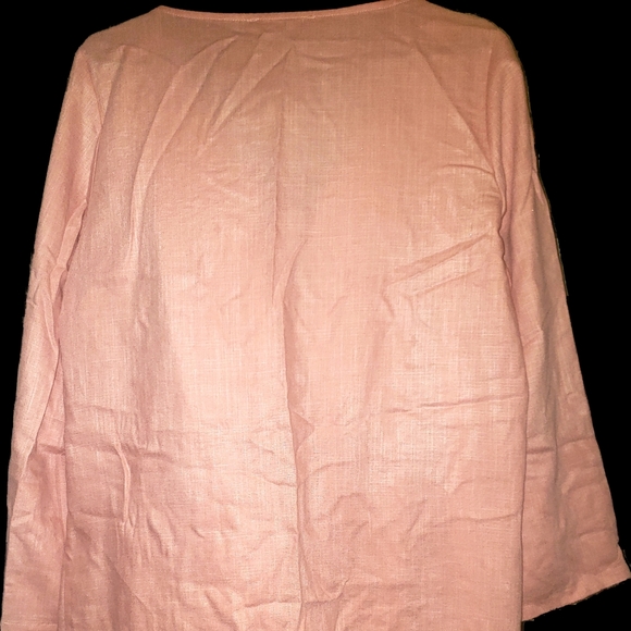 NEW! Beautiful Linen Coral Tunic From Boutique Store! Sz XL. - Picture 4 of 7